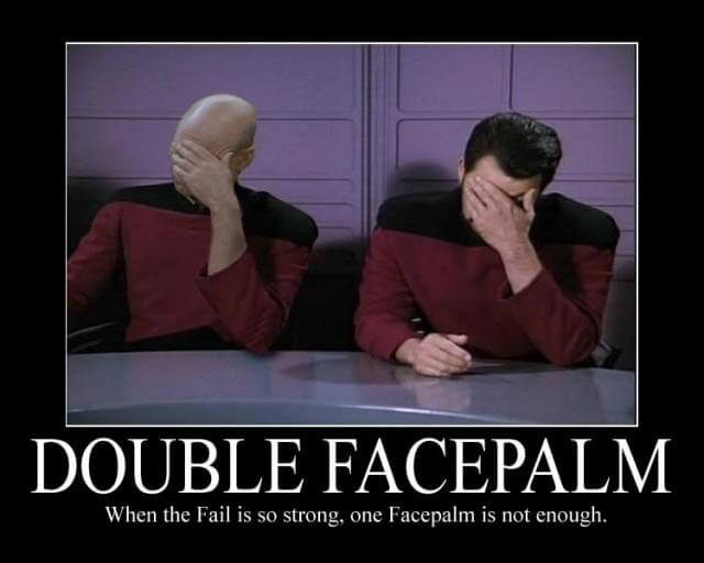 Face Palm Email Fail