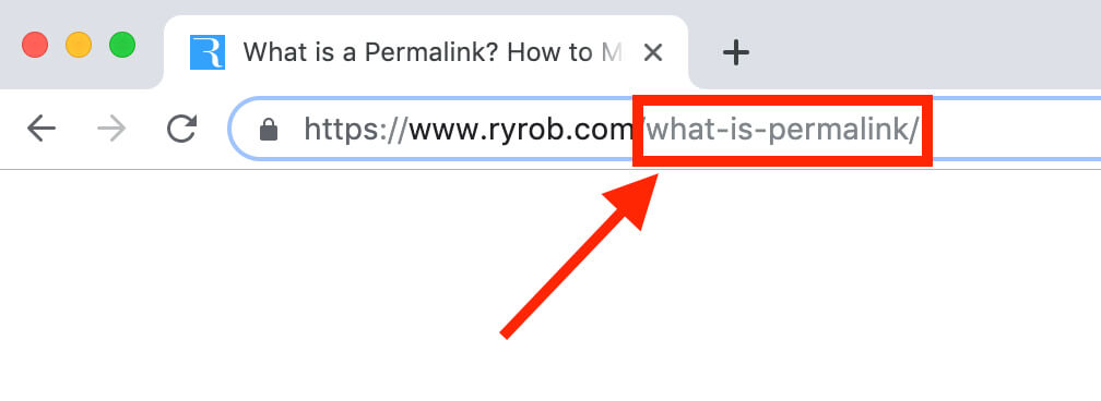 Example of a permalink in a browser URL bar