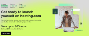 Hosting landing page